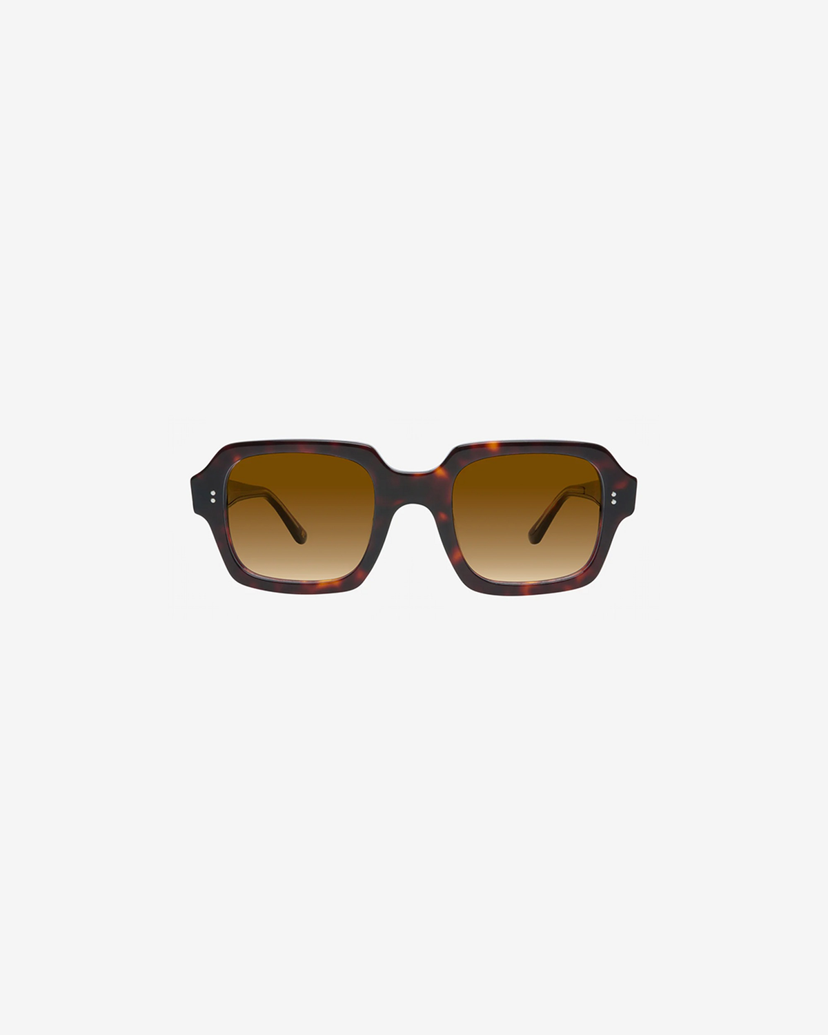 Lunettes de soleil Gabriel Écaille — monture rectangulaire acétate, vue de face