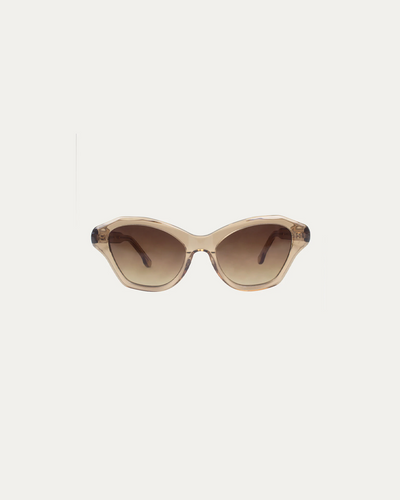Lunettes de soleil Izzy.H Rose Transparent — monture papillon acétate, vue de face