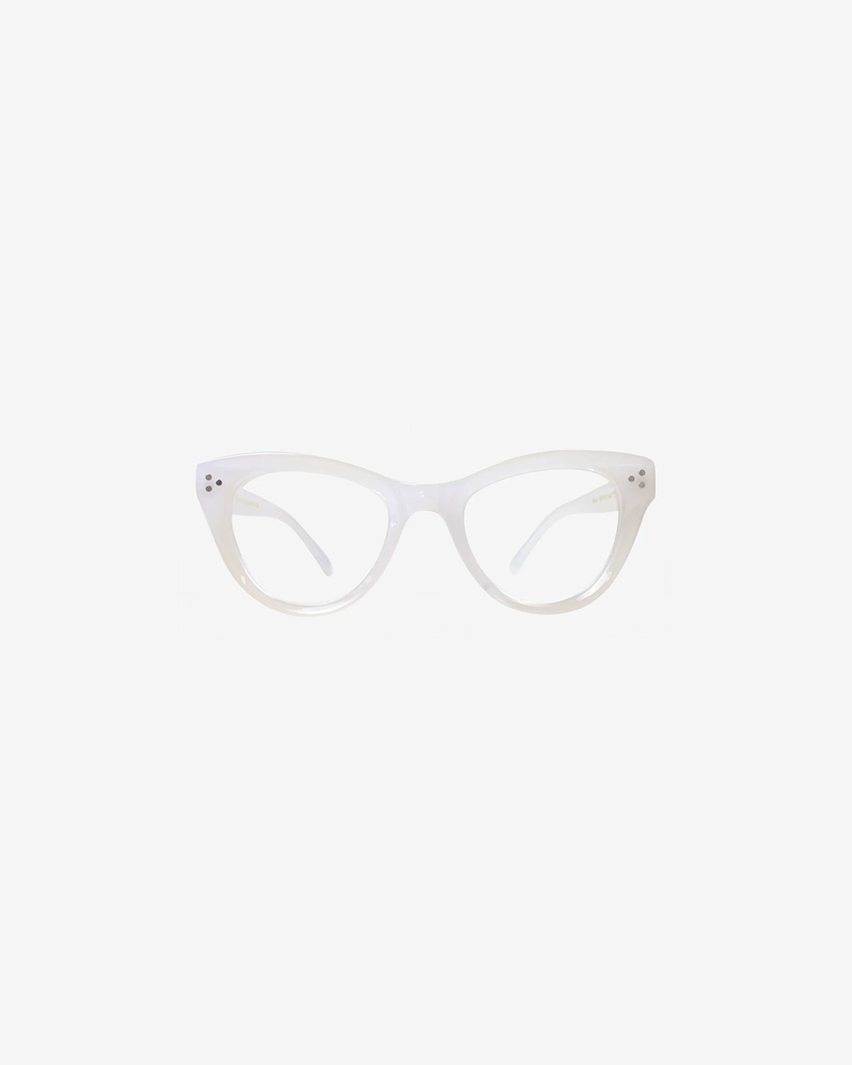 Lunettes de vue Lena Crème — monture papillon acétate, vue de face