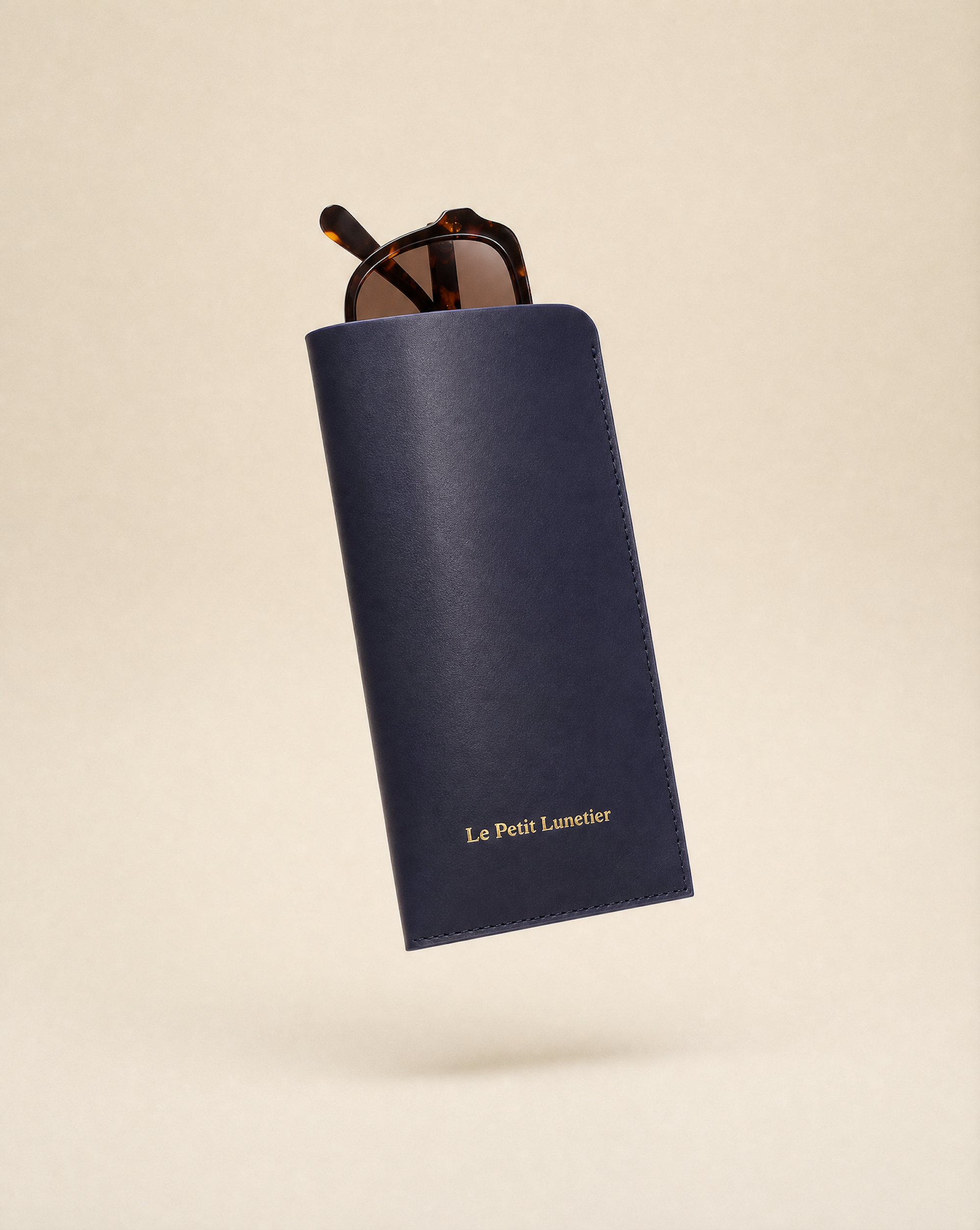 Pochette Bleue en cuir
