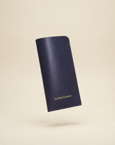 Pochette Bleue en cuir