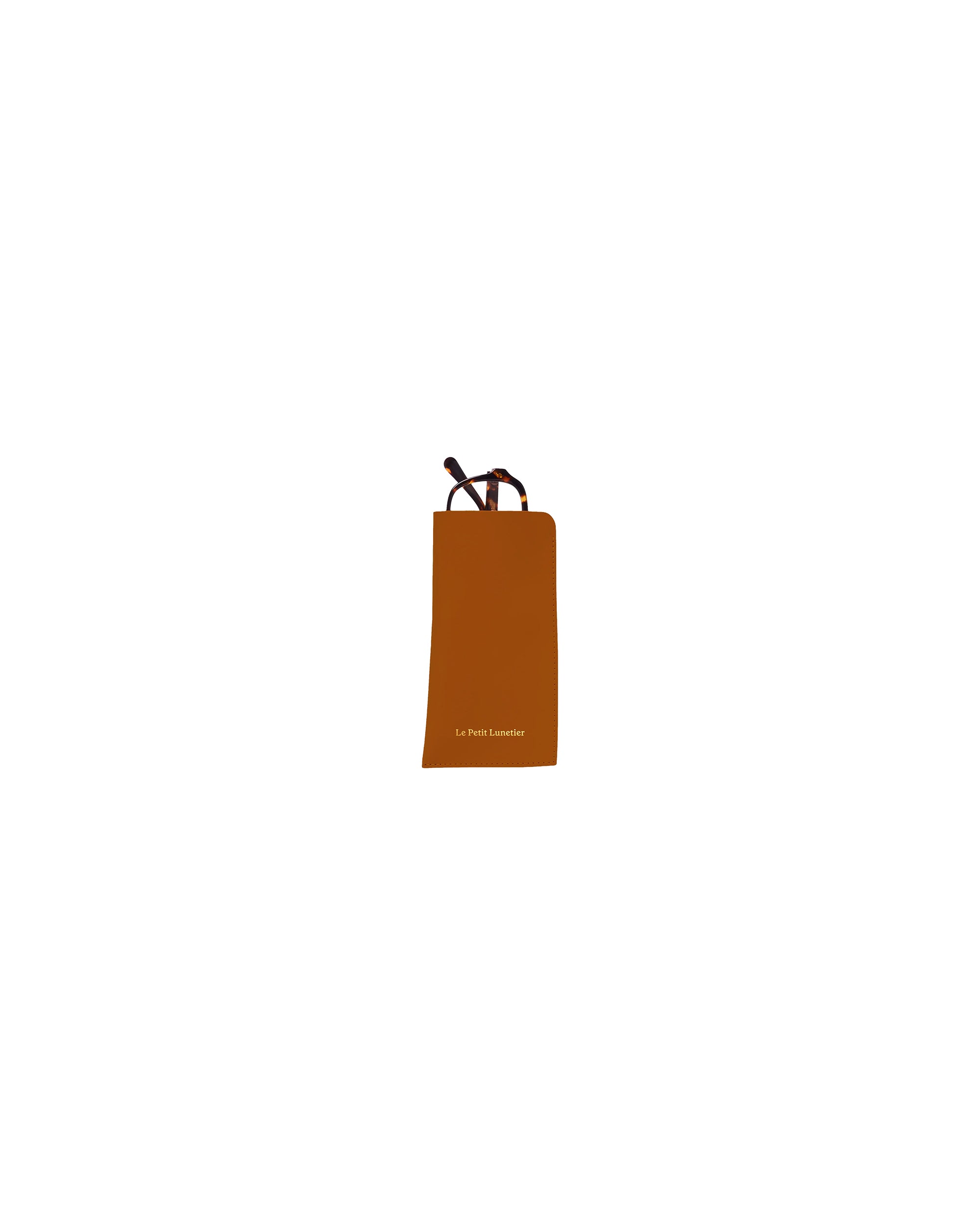 Camel leather pouch