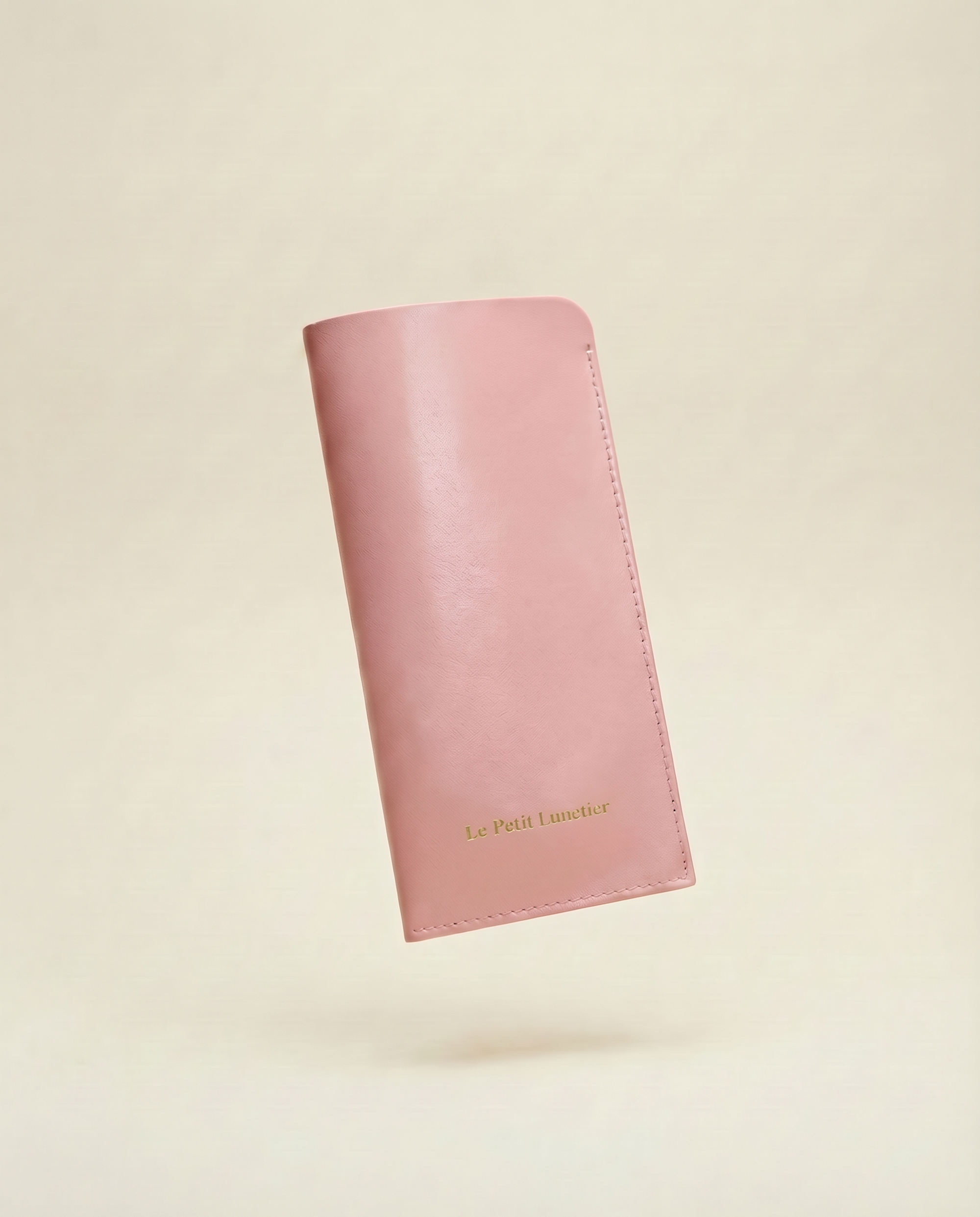 Pink leather pouch