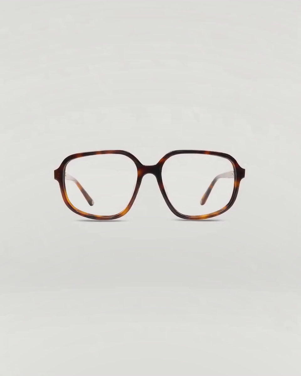 Lunettes de vue Iris Ecaille — monture oversize acétate, vue à 360°
