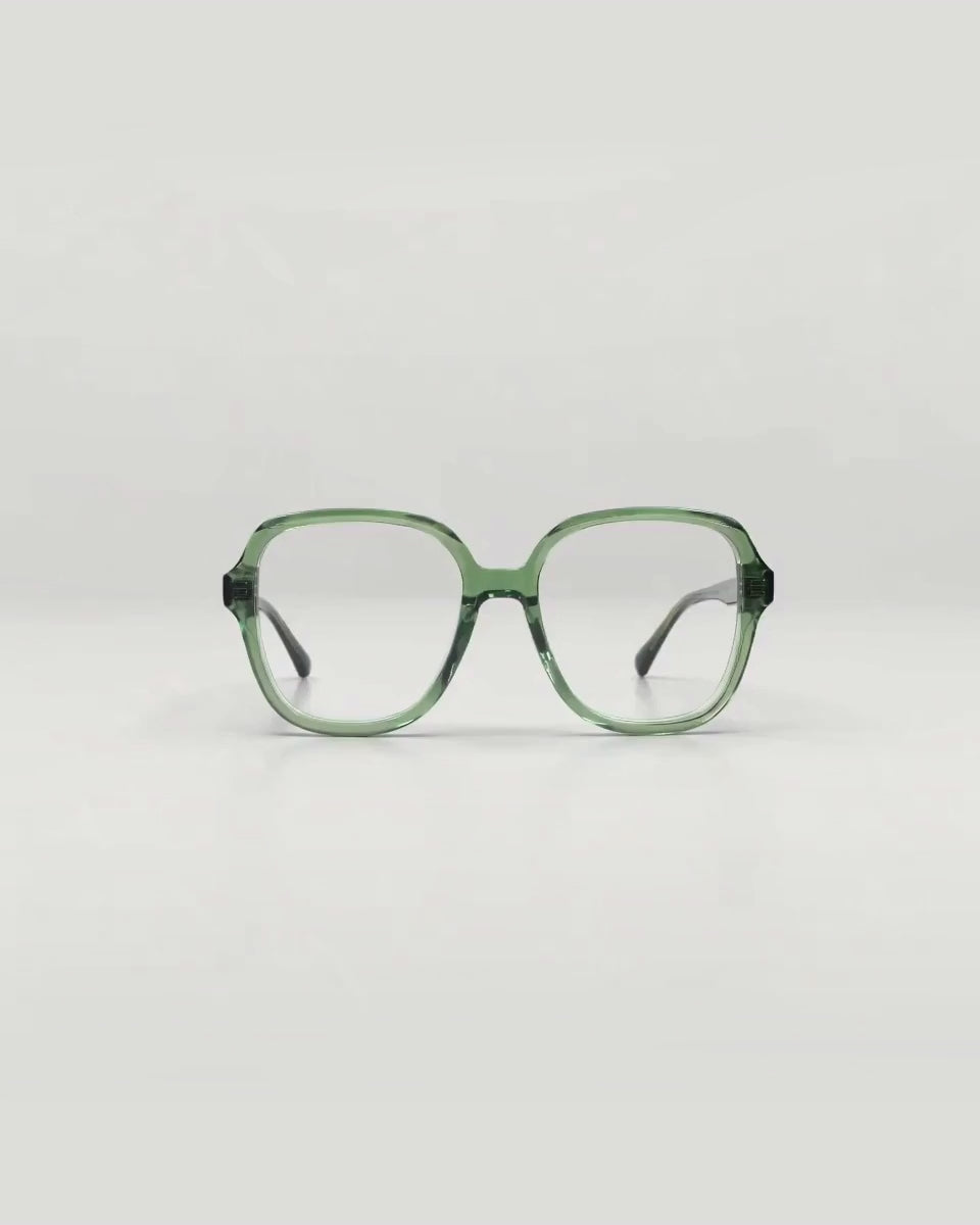 Lunettes de vue Gigi Vert — monture oversize acétate, vue à 360°