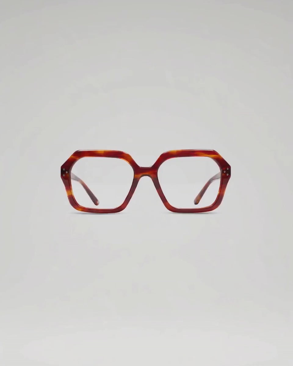 Monture optique Lara Ecaille Rouge — vue à 360°
