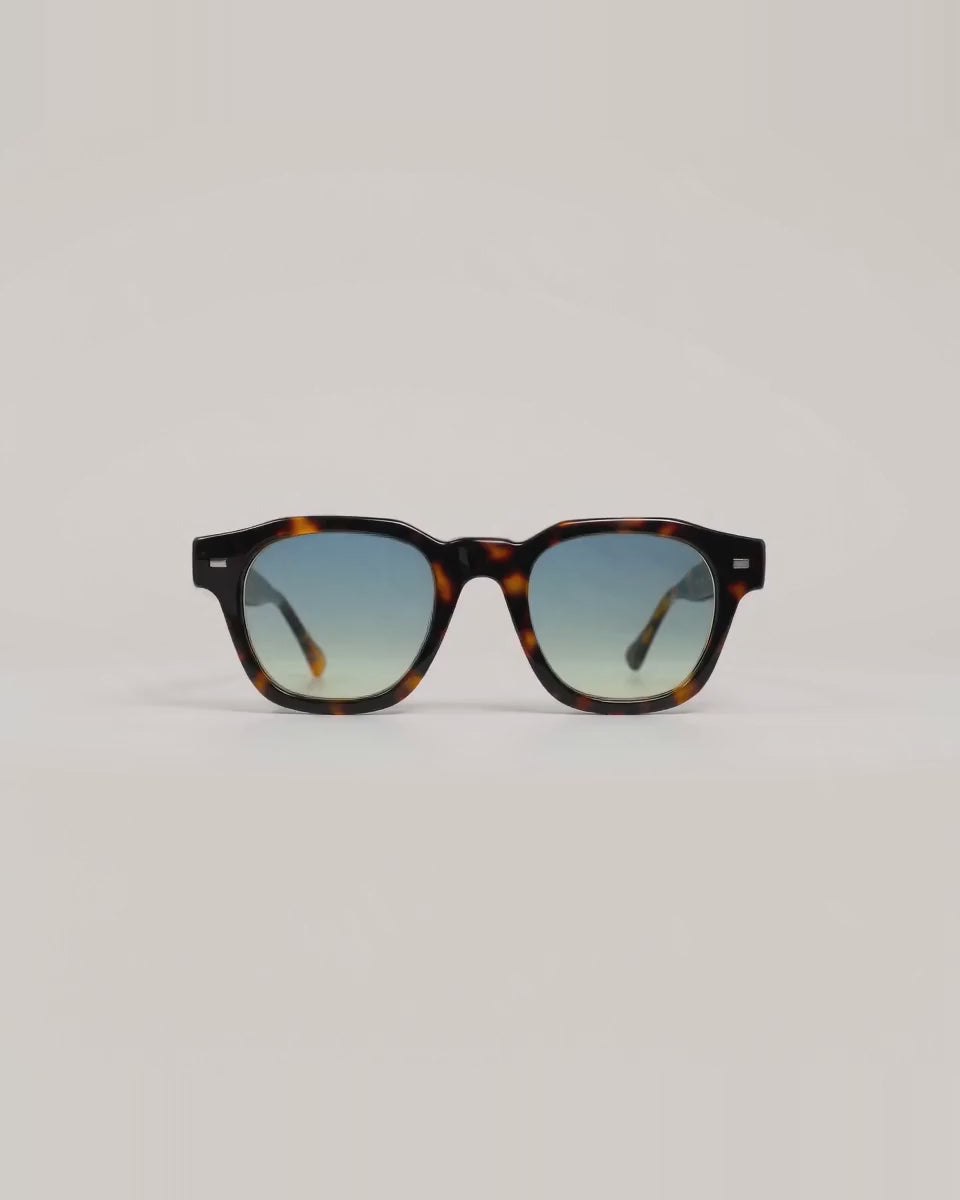 Lunettes de soleil Jerry.S Écaille — monture pantos acétate, vue à 360°