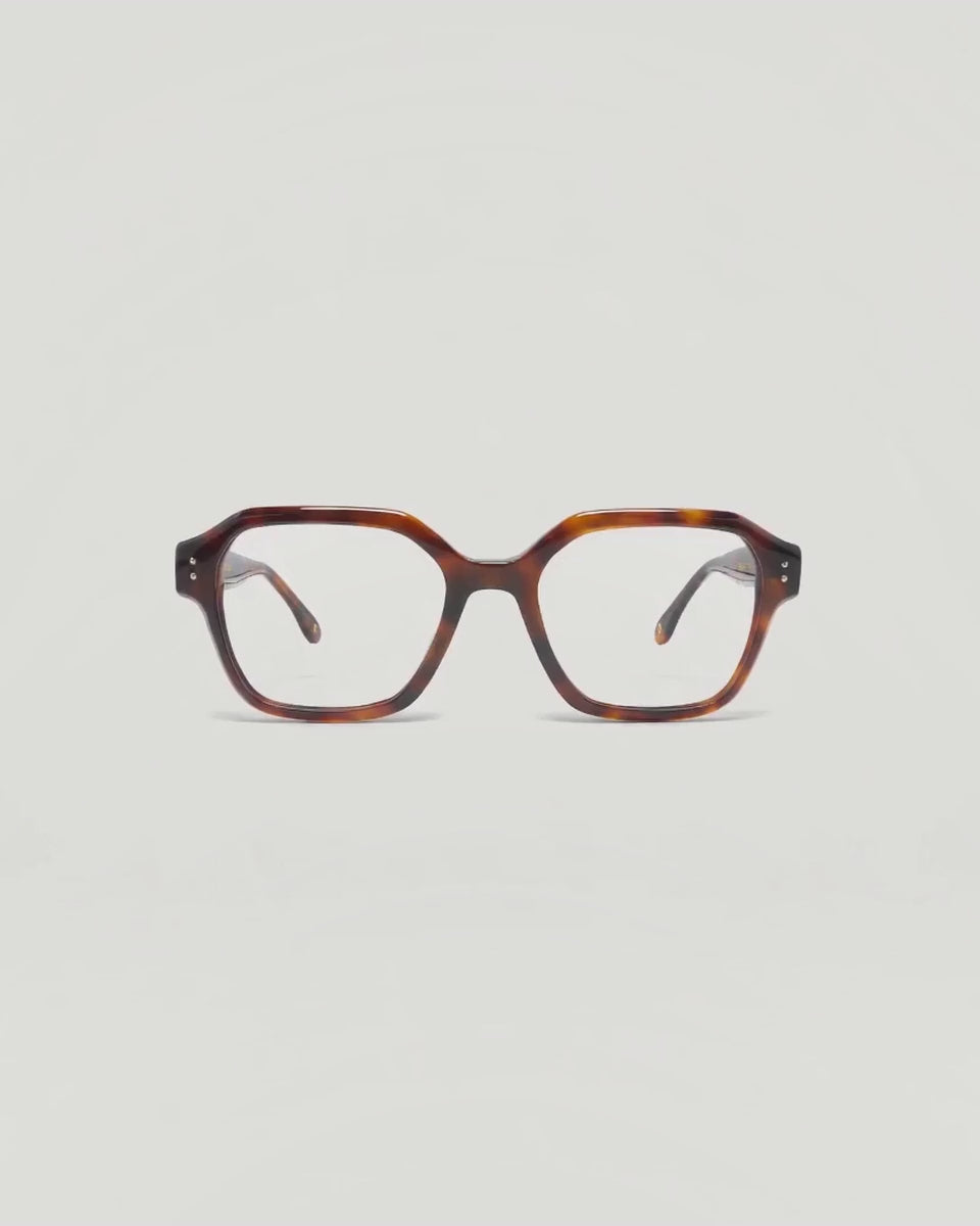 Lunettes de vue Dexter.M Écaille — monture pantos acétate, vue à 360°