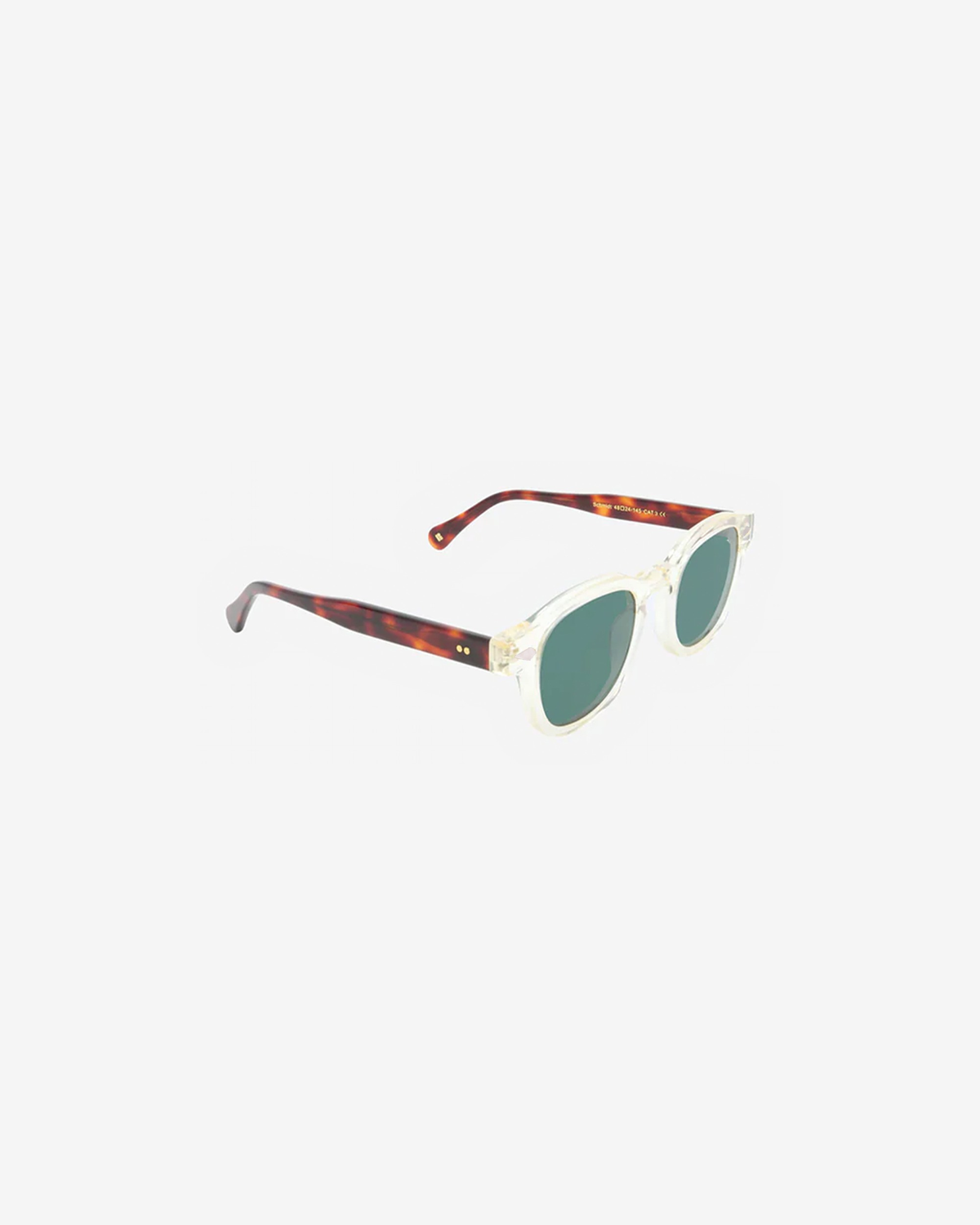 Lunettes de soleil Schmidt Transparent — monture pantos acétate-métal, vue de trois-quarts